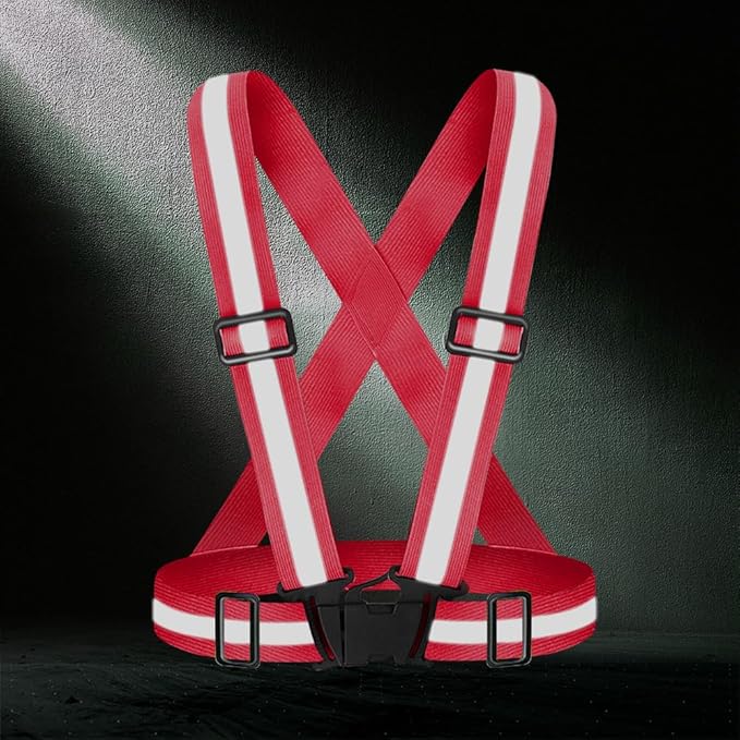 High Visibility Reflective Vest Safety Vest Running Reflective Gear Adjustable Reflective Vest for Walking,Jogging,Hiking,Night Cycling