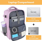 Taygeer Large Backpack for Women Travel Bag, Luggage Backpack for College Women with 15.6inch Laptop Compartment & Shoe Pouch, Carryon Bag for Airplane Business Travel Essentials, Orchid Purple