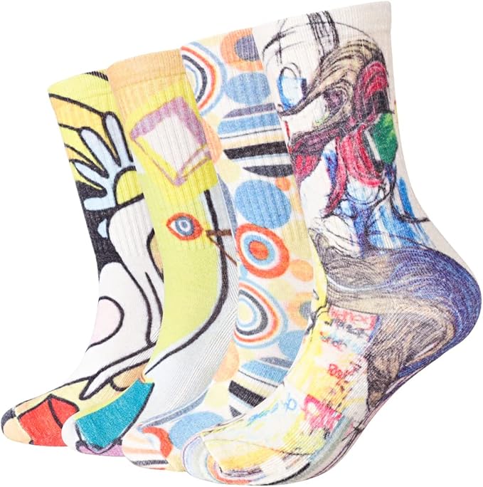 EnerWear 4 Pack Women's Merino Wool Outdoor Hiking Trail Crew Sock