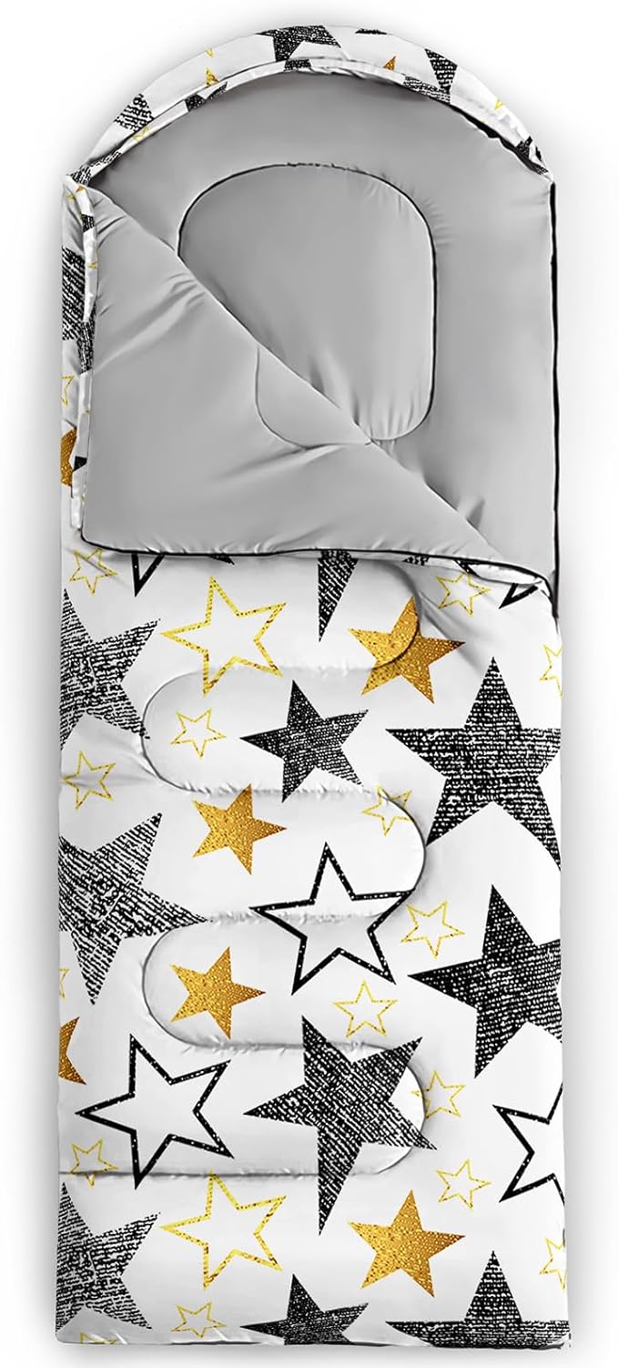 QOOMO Animals Camping Sleeping Bags,3 Season Warm & Cool Weather,Lightweight,Waterproof Sleeping Bags for Adults & Kids,Traveling,and Outdoors,Camping Gear Equipment