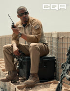 CQR Men's Flex Ripstop Tactical Pants, Water Resistant Stretch Cargo Pants, Lightweight EDC Hiking Work Pants