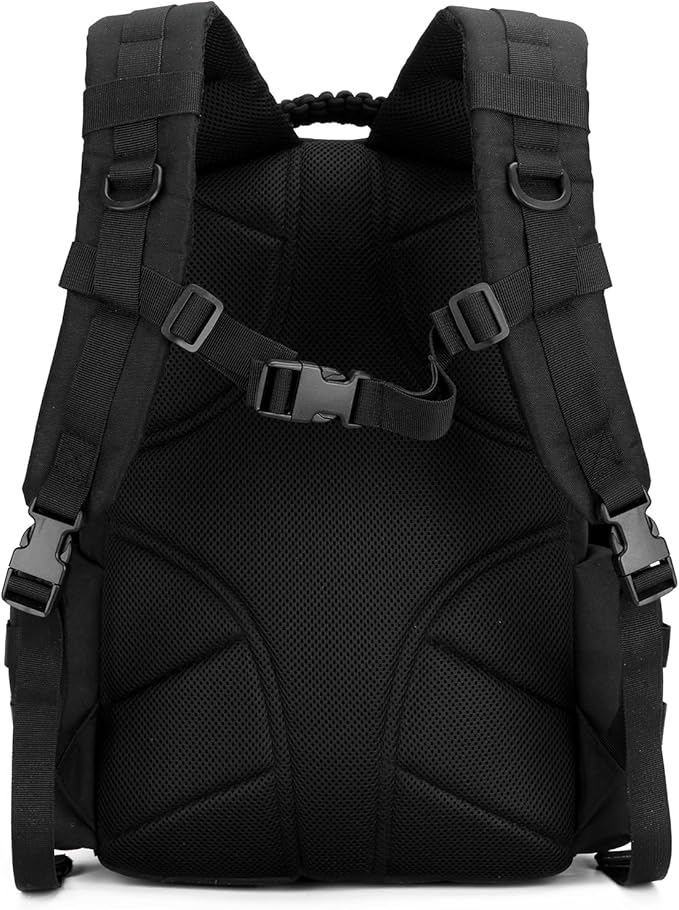 30L Military Tactical Backpack for Men 3 day Assault Pack Molle Daypack Army Hiking Rucksack (Black)