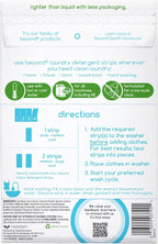 Beyond Laundry Detergent Strips [32 strips] - Free & Clear - Eco-friendly, Hypoallergenic. Travel friendly. Dissolvable Strips.