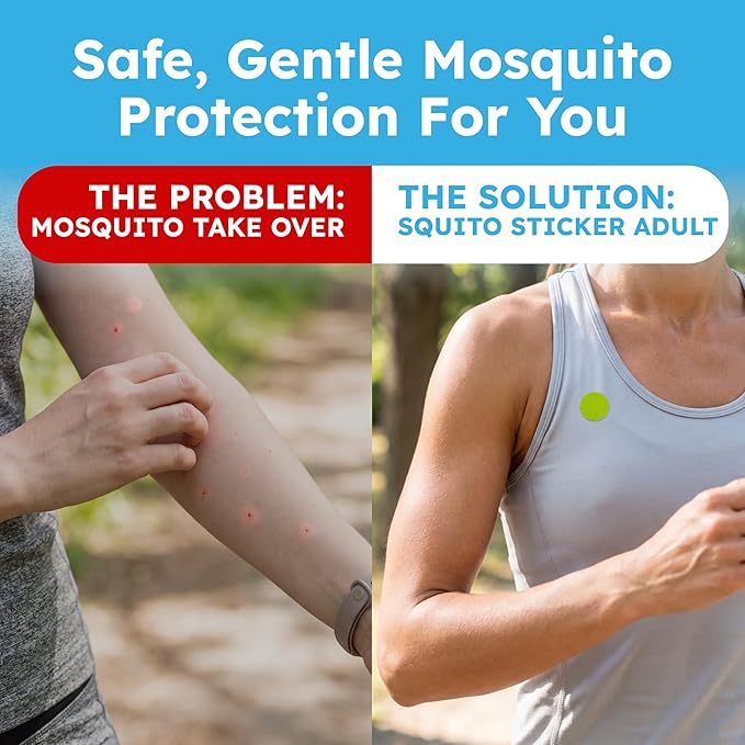 BugMD Squito Stickers Mosquito Repellent Patch for Adults (234 Stickers), Safe & Effective Insect Repellent Patches for Toddlers, Kids, Camping, Beach & Outdoor Essentials