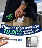 for Magsafe Battery Pack, 10000mAh Magnetic Portable Charger with USB-C 20W Fast Charging, Slim & Lightweight Wireless Power Bank for iPhone Air/17/16/15/14/13 Series, for Travel Cruise Essentials