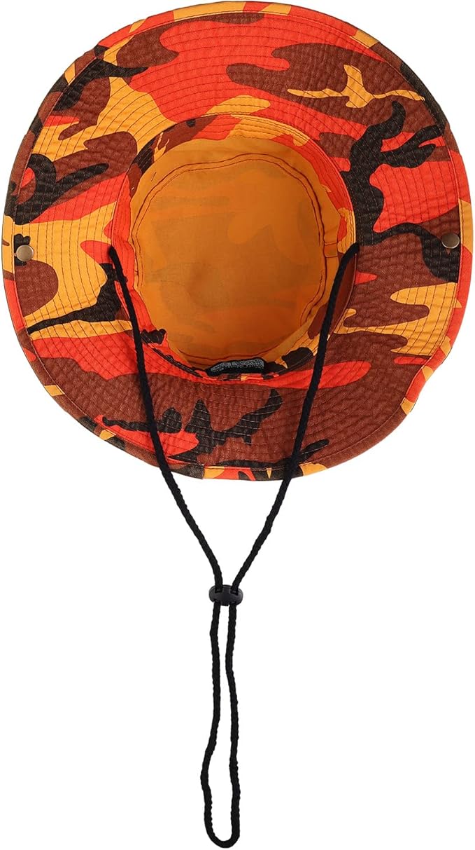 Wide Brim Hiking Fishing Safari Boonie Bucket Hats 100% Cotton UV Sun Protection for Men Women Outdoor Activities