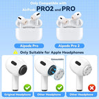 4 Pairs Replacement Ear Tips for AirPods Pro 2nd/1st Generation with Portable Storage Box & Cleaner Pen,Noise Reduction Holewith & Built-in dust Guard Screen,Silicone EarTips(Stone)