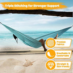 NATUREFUN Ultra-Light Travel Camping Hammock | 300kg Load Capacity,Breathable,Quick-Drying | 2 x Premium Carabiners,2 x Nylon Slings Included | Outdoor Indoor Garden