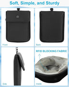 RFID-Blocking Travel Bra Wallet, Hidden Money Pouch with Adjustable Elastic Strap, Ideal Secret Pocket Protect Your Passport Credit Cards Valuables