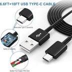 Type C Charger Fast Charging,Android Phone Charger Block with USB C Charger Cables 6.6Ft & 10Ft for S26/S25/S23/S22/S21/S20/S10/S10 Plus/S10E/S9/S8/S21Ultra/S22+/S22 Ultra/Note 8/9/10/20