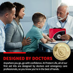 Protect Life Survival First Aid Kit for Home/Business, Camping Survival Kits | Mini Travel First Aid Kit | Camping Equipment | Small Kits for Car | Outdoor Emergency Survivals Pack - 160pcs