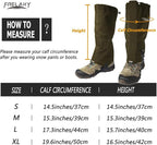 Frelaxy Leg Gaiters Ultra HIGH-Performance Hunting Gaiters, 100% Waterproof Hiking Gaiters with Upgraded Rubber Foot Strap, Adjustable Snow Boot Gaiters