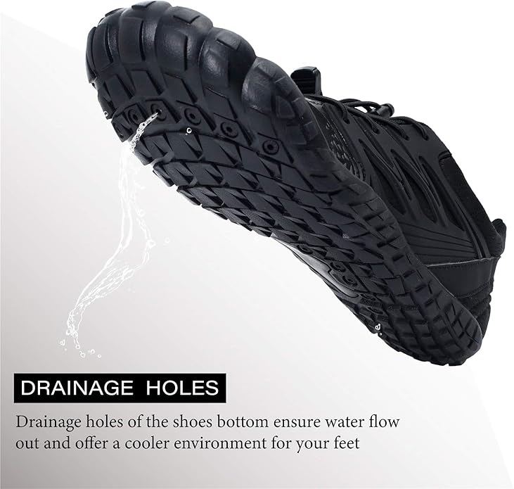 L-RUN Barefoot Water Shoes Women Mens Aqua Sock Athletic Hiking Water Sports Shoes for Swim Beach Pool Sand Diving Walking