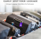 10 Pack Silicone Luggage Tag for Suitcases with Stainless Loop, TSA Approved, Privacy Protection Travel Essentials Bag Tags by Gostwo, Purple
