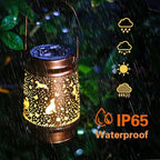 Dog Solar Lanterns Outdoor Waterproof Hanging Solar Lights Dog Gifts for Women Men Metal Decorative LED Lanterns for Yard, Patio, Lawn, Tabletop, Pathway, Landscape, Garden Decor, Dog Lovers Gifts