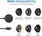 USB C Charger Compatible with Samsung Galaxy Watch 7/6/6 Classic/5/5 Pro/4/4 Classic/3/Active 2, Upgrade Nylon Galaxy Watch Charger Cable