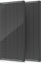 18BB 200W Solar Panel, 2Pcs N-Type 12V/24V 100 Watt Solar Panels, 25% High Efficiency Monocrystalline Solar Module, for RV, Boat, Marine, Trailer, Farm, Rooftop and Home Off-Grid System