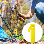 30 PCS Plastic Tent Stakes, 8.85 Inch Heavy Duty Plastic Canopy Stakes for Camping, Beach, Garden & Outdoor Decorations, Lightweight Rust-Proof Sand Anchors, Colorful Yard Inflatable Stakes (Yellow)