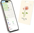 Wallet Tracker Card (iOS Only), Rechargeable Bluetooth Smart Tracking for Apple Find My Compatible Anti Tracker for Men Women Slim Item Locator for Purse Passport Key Luggage Tag (1Pcs/JUL FLR)