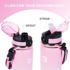 32oz Insulated Water Bottle with Straw Lid & Spout Lid & Paracord Handle, Stainless Steel Water Bottle Wide Mouth, Double Wall for Women Men Gym Fitness Outdoor