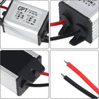 2pcs 12V to 3.7V Converter DC Step Down Buck Voltage Regulator Power Supply Transformer Module 3A 11W Waterproof Car Power Converter for Car Auto Motor
