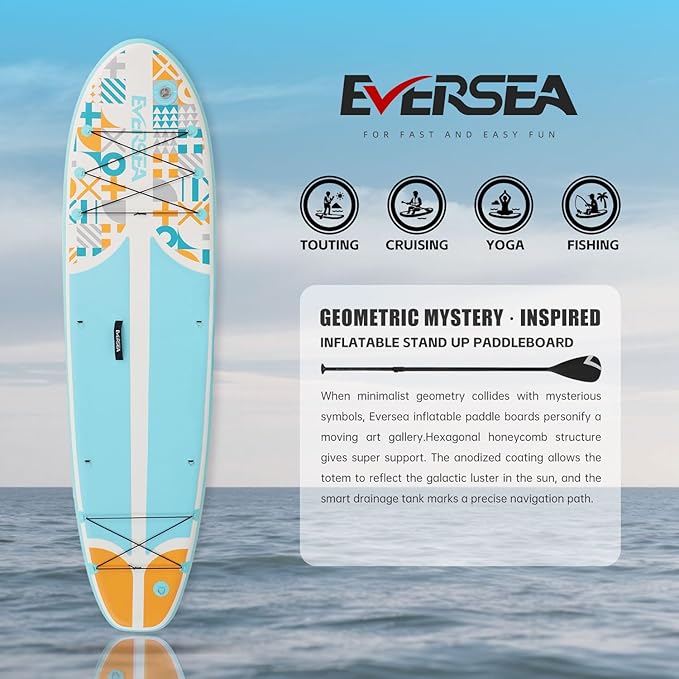 Inflatable Stand-Up Paddle Boards – Available 32"/33"/34" Widths Inflatable Paddle Board with SUP Accessories, Camera Mount, Basic All-Around SUP Board for All Skill Levels, Up to 450lbs