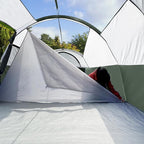 CAMPROS CP Tent 8 Person Camping Tents, Weather Resistant Family Tent, 5 Large Mesh Windows, Double Layer, Divided Curtain for Separated Room, Portable with Carry Bag