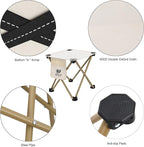 Opliy Camping Stool 2 Pack,13.5 Inch Portable Folding Stool for Outdoor Gardening and Beach Hiking Fishing,Foot Stool with Carry Bag (Khaki)