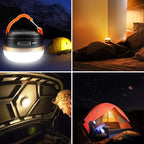 Censinda LED Camping Lantern, Rechargeable Portable Tent Light, 300LM,3 Light Modes,1800mAh Power Bank, Magnet Base,Electric Lantern Flashlight for Camping/Hiking/Fishing/Hurricane/Emergency(2 Packs)