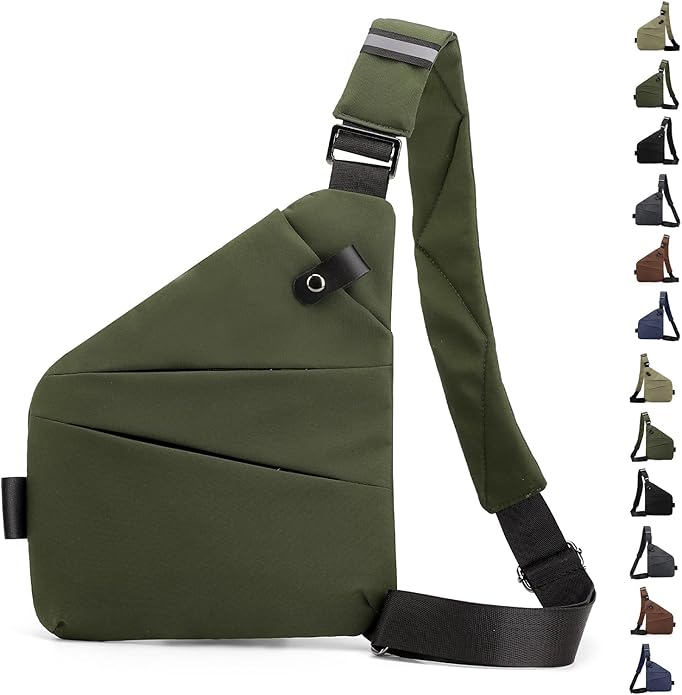 Anti Theft Crossbody Travel Bag for Women Men,Multi-pocket Crossbody Bag,Slim Sling Bag with Adjustable Strap