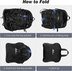 MoKo Hiking Backpack, 40L Large Capacity Camping Backpack with Multiple Pockets, Tear-Resistant Travel Daypack for Men Women, Packable and Lightweight Hiking Daypack for Travel Camping Outdoor, Black