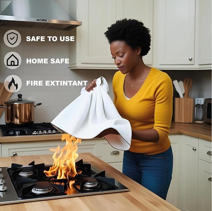 Emergency FIRE Blanket of Fiberglass – 2 Pack - 40x40 2-FIRE Suppression Safety for Home,Kitchen,Camping CAR,RV – BE Prepared & Stay Safe Today