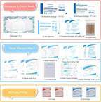 Waterproof Boat First Aid Kit - 3L Roll Top Emergency Medical Supplies for Kayaking, Marine Safety & Survival Gear with 234pcs Accessories Red