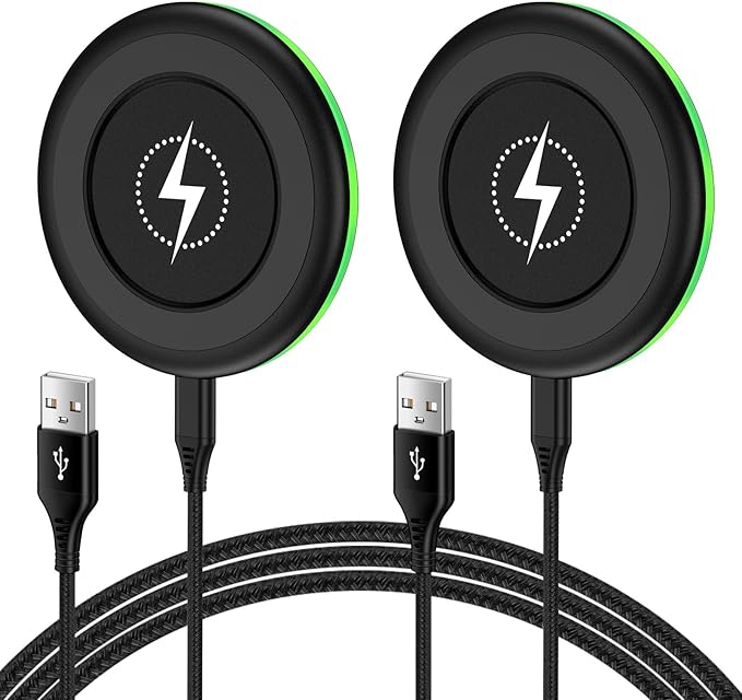 for Samsung Galaxy Wireless Charger Fast Charging Pad Compatibilty with Samsung S25 Ultra/S24 Plus/S23FE/S22/S21/S20,2 Pack 15W Wireless Phone Charger Android Desk for iPhone 17/16/15 Pro,Google Pixel