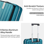 Hanke 16 Inch Underseat Carry On Luggage with Wheels,Small Hard Shell Suitcases for Weekender,Top Opening Tsa Approved Lightweight Travel Luggage Suitcase Christmas Gifts for Birthday，Caribbean Blue.