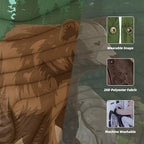 Outdoor Camping Blanket with Sherpa Lining, Extra Warm Thick Camp Blankets and Puffy Ultralight Soft Poncho DWR Camping Quilt for Cold Weather, Adventure, Sleeping, Backpacking 78"x 56"