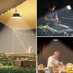 Rechargeable Tent Light, 5 Light Modes & Stepless Dimming, with Magnetic Base & Hook, IP65, Electric Lantern for Camping/Outdoor/Home/Hiking.