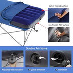 KAMPKEEPER Camping Cot,Camping Cots for Adults,Folding Camping Cot with Inflatable Air Mattress and Carry Bag,for Outdoor Travel Camp Beach Vacation (not Included The Airpump)