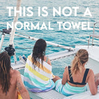 Dock & Bay Beach Towel - Quick Dry, Sand Free - Compact, Lightweight - 100% Recycled - Includes Bag - Summer - Unicorn Waves - Large (160x90cm, 63x35)