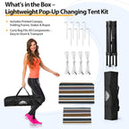 EAGLE PEAK Flex Ultra Compact 4x4 Pop-up Canopy, Sun Shelter, Changing Room, Portable Privacy Canopy Cabana for Pool, Fashion Photoshoots, or Camping, Brown Stripe