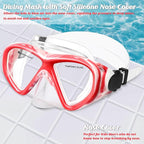 Kids Swim Goggles Snorkel Diving Mask for Boys Girls Ages 5-15, Two-Color Anti-Fog Swimming Goggles with Nose Cover