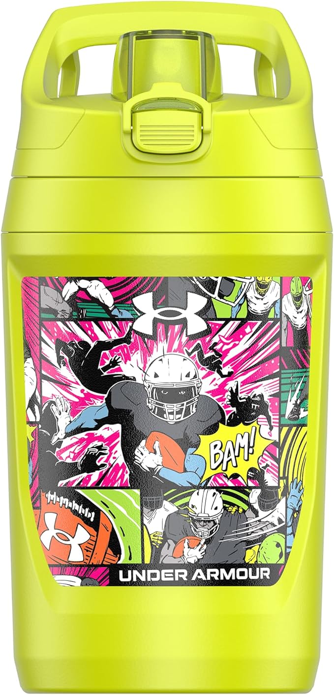 Under Armour 32 oz Insulated Water Bottles - Sports Water Jug with Handle, Fence Hook, Leak Resistant for Baseball, Football & More, 32 oz Water Bottles, Sports Water Bottle Insulated