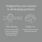 Nodpod Gentle Pressure Sleep Mask | Patented Light Blocking Design for Sleeping, Traveling & Relaxation - Elephant Gray
