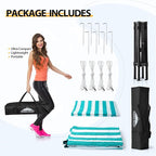 EAGLE PEAK Flex Ultra Compact 4x4 Pop-up Canopy, Sun Shelter, Changing Room, Portable Privacy Canopy Cabana for Pool, Fashion Photoshoots, or Camping, White/Light Blue