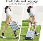 Hanke 14 Inch Underseat Carry On Luggage with Wheels Hard Shell Suitcases Carry On Bag Lightweight Small Mini Suitcase Travel Luggage for Travel（Gray）