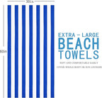 2 Packs Extra Large Bath Towels Striped Beach Towel Bathroom Sheets Soft Fluffy Cruise Essentials 2025 Swim Accessories Pool Stuff Must Have Spa Gadgets Poolside Items Vacation Hawaii Necessities