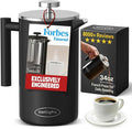 SterlingPro Stainless Steel French Press Coffee Maker 1 L (34 oz) Black – Double Walled Insulated Large Coffee Press, Durable Design Keeps Drinks Hot, Easy to Use and Clean for Rich Flavor Brewing