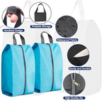 5Pcs Large Travel Shoe Bags Portable Travel Gifts Shoe Organizer with Zipper Closure, Waterproof Nylon Shoe Storage Organizer with Handle Travel Bags For Men and Women, Blue