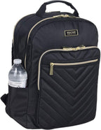 Kenneth Cole REACTION Women's Chelsea Chevron 15" Laptop and Tablet Backpack, Black