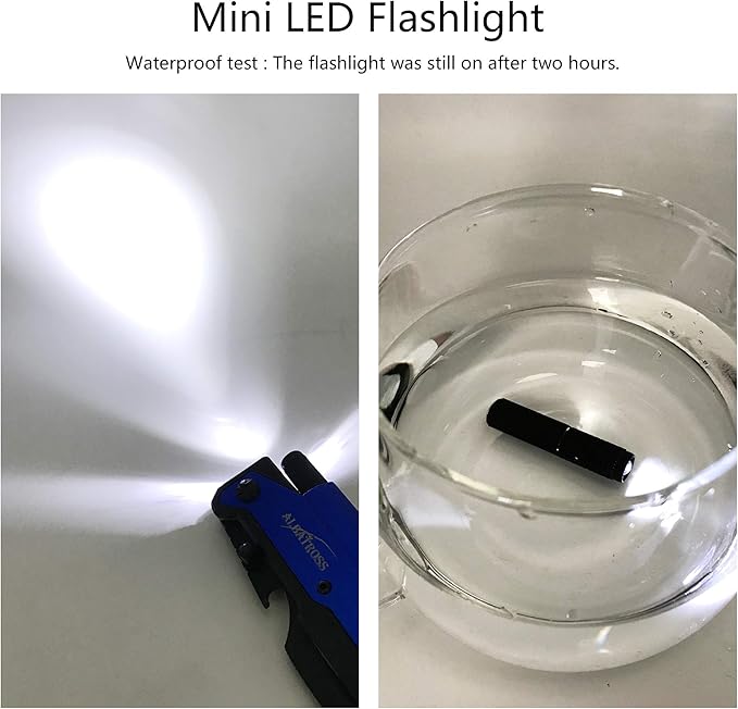 ALBATROSS 6-in-1 Survival Tactical Military Folding Pocket Knives with LED Light,Seatbelt Cutter,Glass Breaker,Magnesium Fire Starter,Bottle Opener;Multi-Function Emergency Tool(Blue)